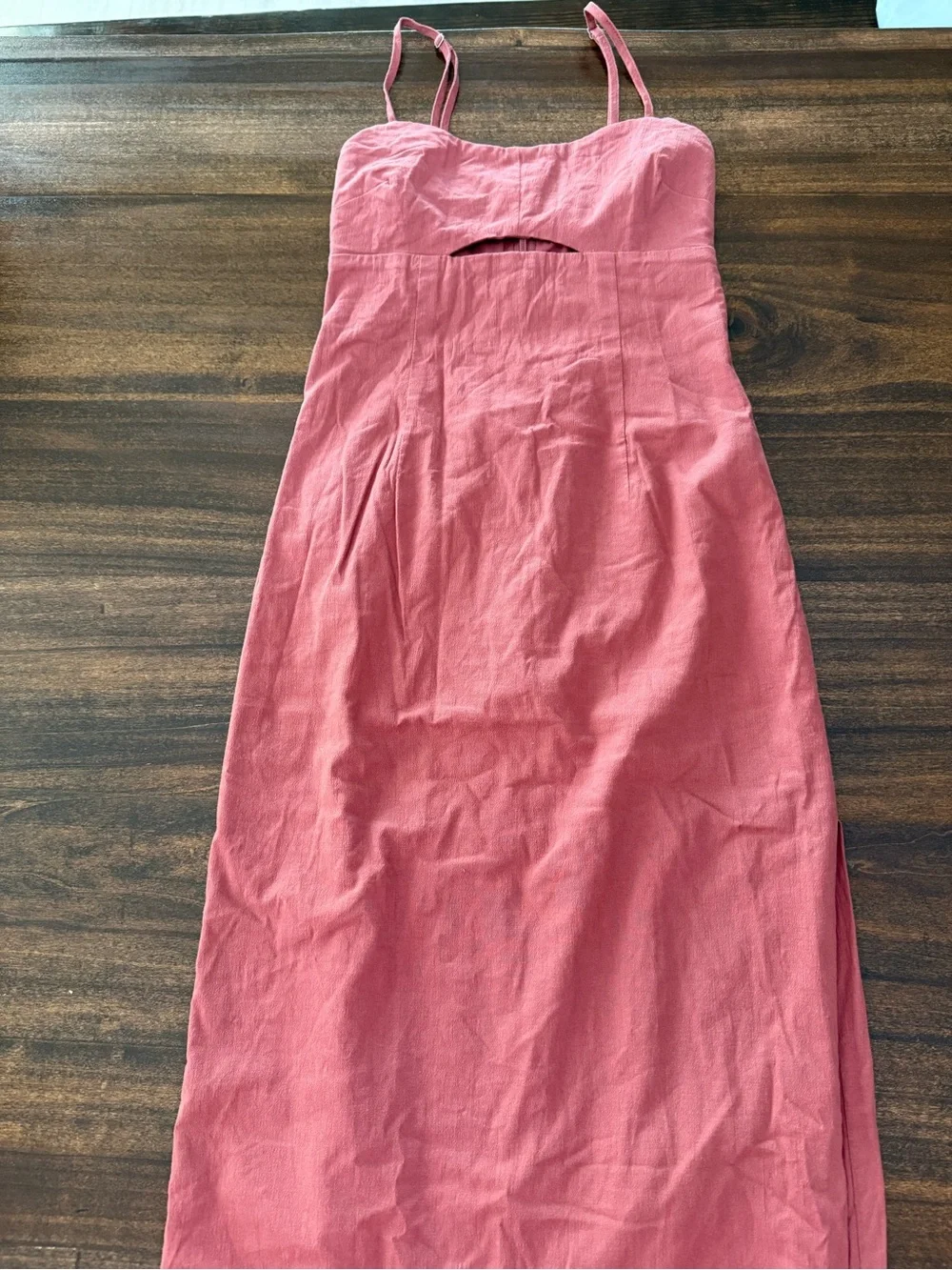 Abercrombie & Fitch Rose-Pink Spaghetti-Strap Maxi Dress